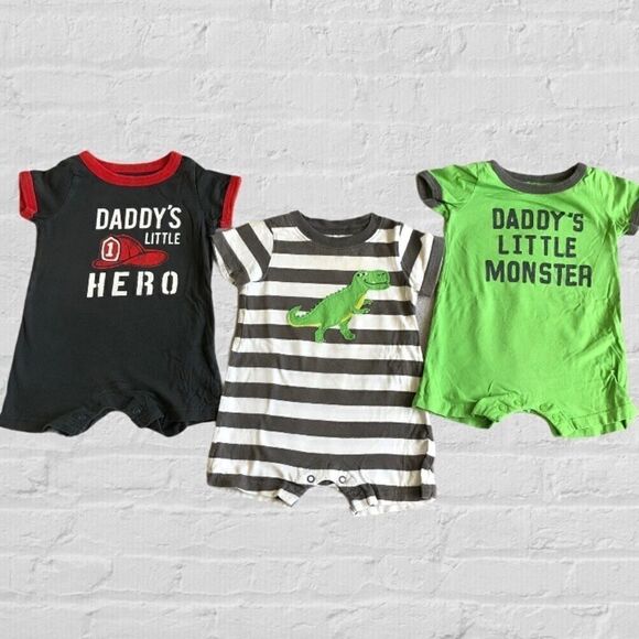 Carter's Other - Carter’s Short Sleeve Rompers(lot of 3)